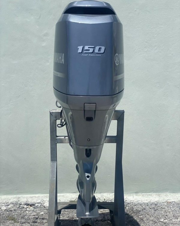 2018 Yamaha 150 HP 4-Stroke 25" Shaft Remote Steer Power Tilt And Trim Outboard Motor - Image 5